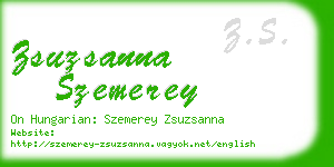 zsuzsanna szemerey business card